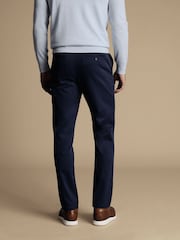 Charles Tyrwhitt Blue Chrome Slim Fit Ultimate Non-Iron Chino Trousers - Image 2 of 5