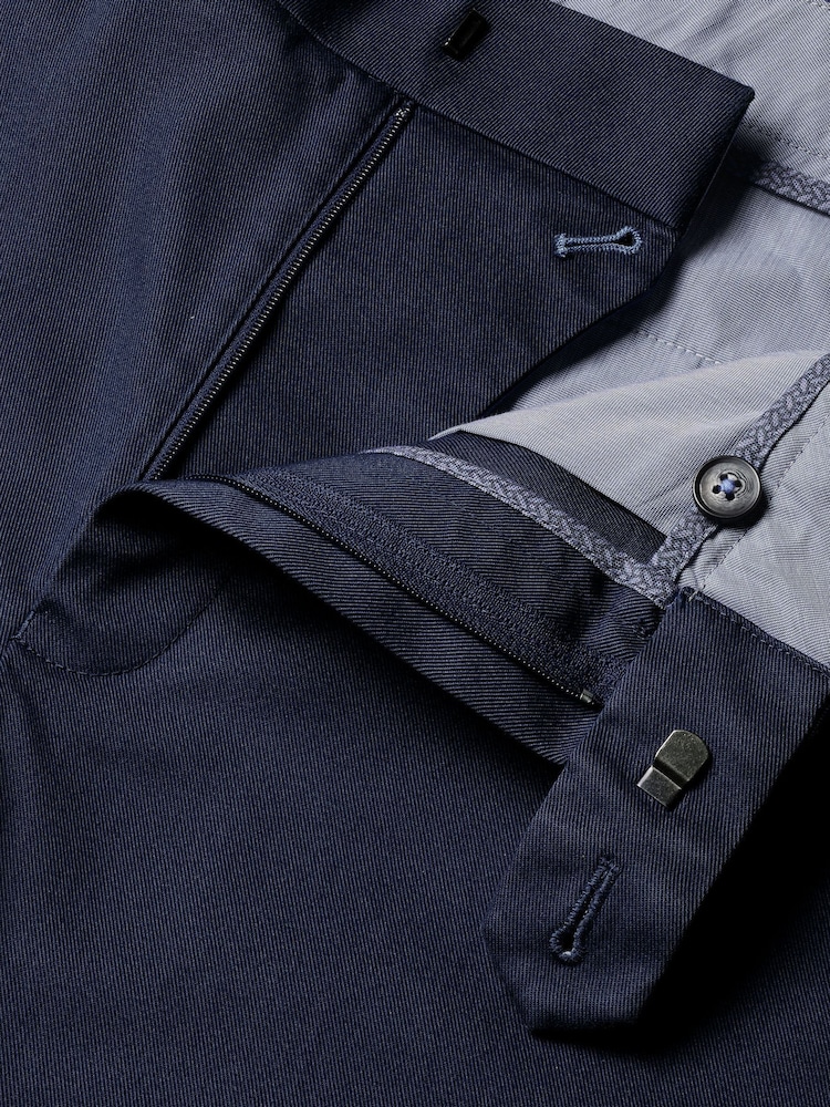 Charles Tyrwhitt Blue Chrome Slim Fit Ultimate Non-Iron Chino Trousers - Image 5 of 5