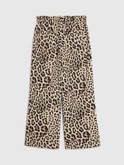 River Island Brown Leopard Print Barry Wide Leg Trouser - Image 2 of 4