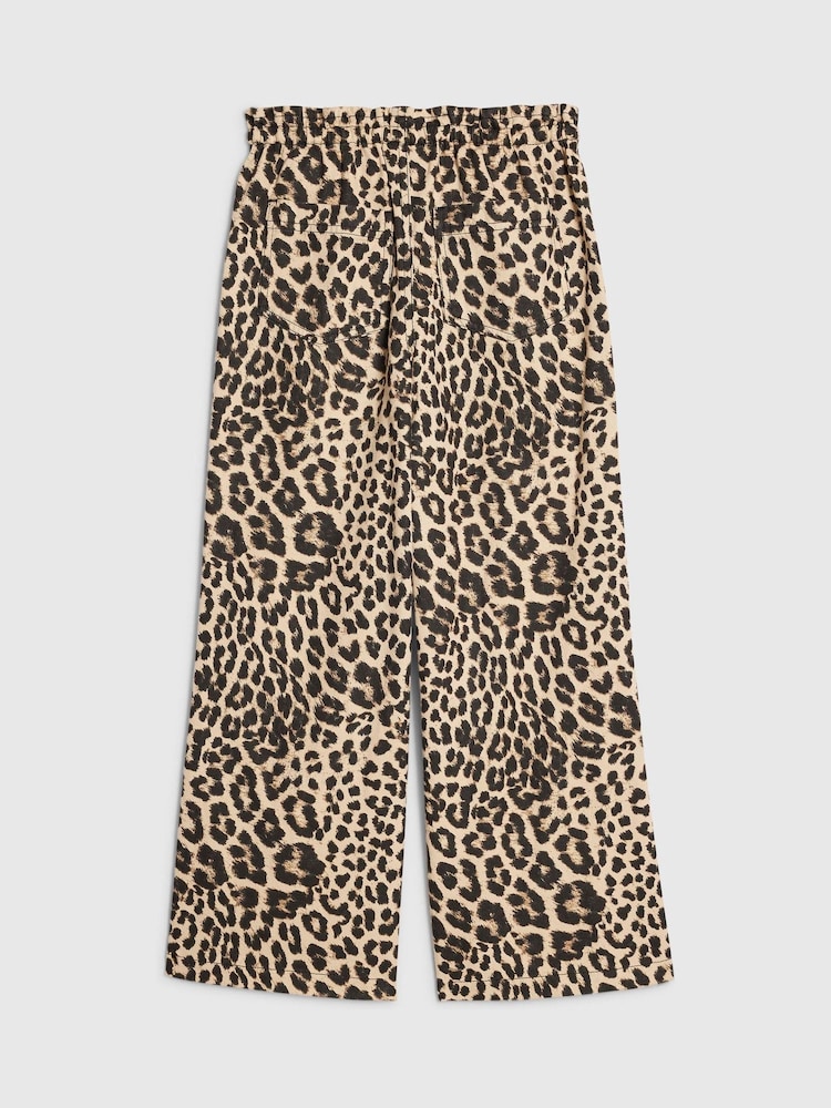 River Island Brown Leopard Print Barry Wide Leg Trouser - Image 2 of 4 River Island Brown Leopard Print Barry Wide Leg Trouser - Image 2 of 4