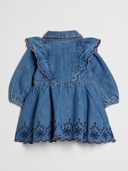 River Island Blue Denim Button Down Dress - Image 2 of 4