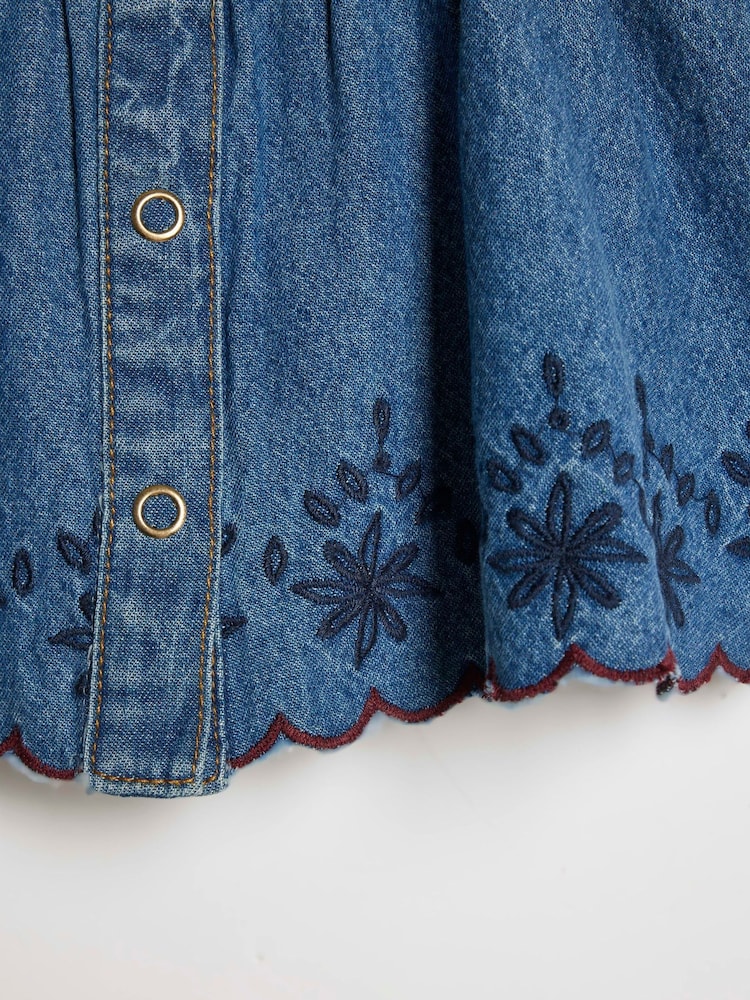 River Island Blue Denim Button Down Dress - Image 4 of 4