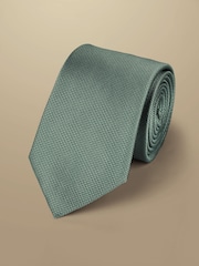 Charles Tyrwhitt Green Silk Stain Resist Tie - Image 1 of 2