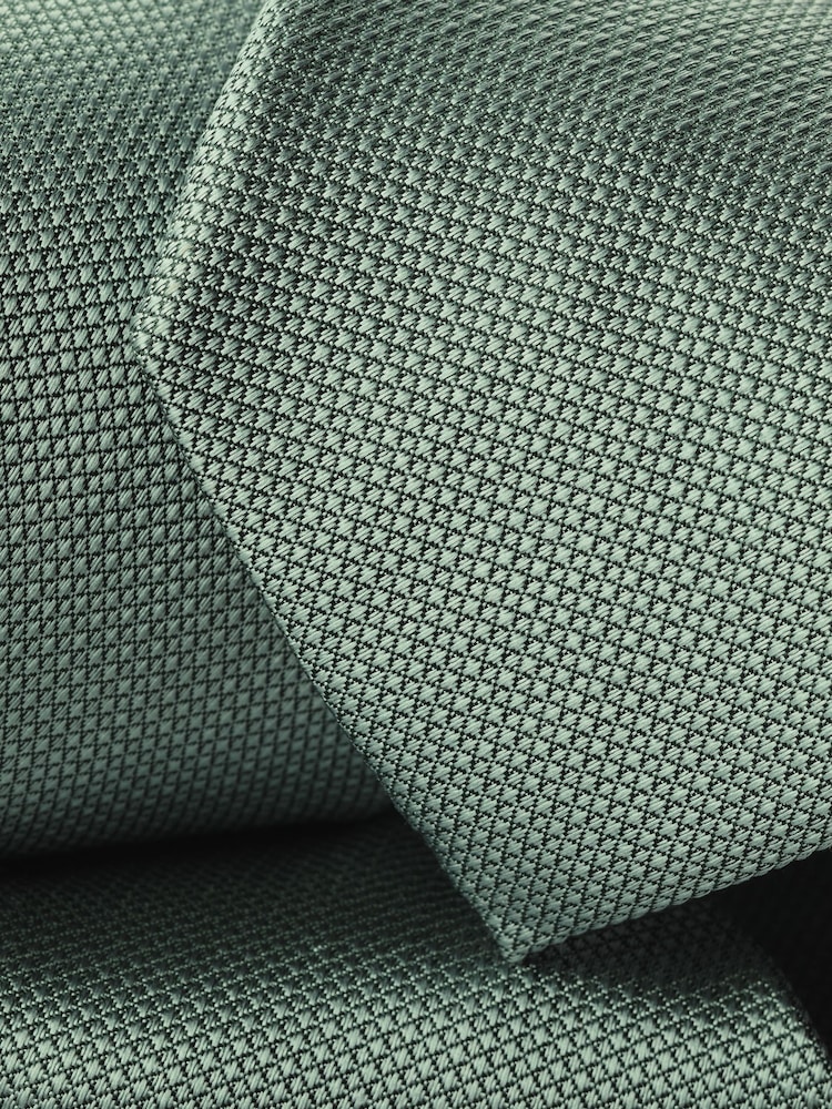 Charles Tyrwhitt Green Silk Stain Resist Tie - Image 2 of 2