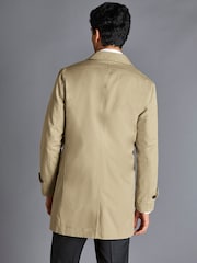 Charles Tyrwhitt Natural Classic Showerproof 100% Cotton Raincoat - Image 3 of 5
