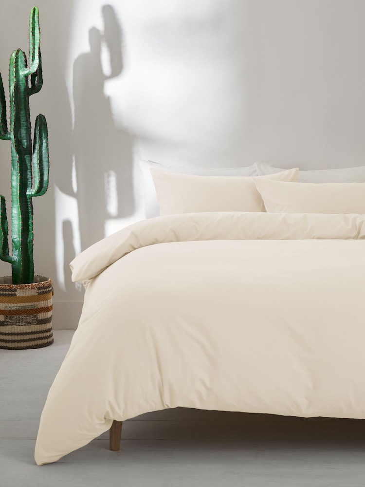 Natural Non Iron Simply Soft Microfibre Duvet Cover and Pillowcase Set - Image 1 of 4 Natural Non Iron Simply Soft Microfibre Duvet Cover and Pillowcase Set - Image 1 of 4