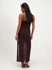 River Island Red Petite Strappy Lace Maxi Dress - Image 2 of 3