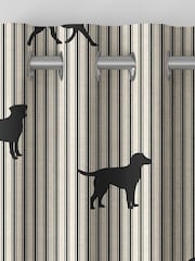 Emily Bond Coal Black Marley Made to Measure 100% Cotton Curtains - Image 5 of 6