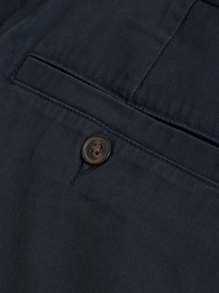 Navy Blue Slim Fit Stretch Chinos Shorts - Image 7 of 8