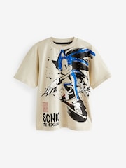 Stone Natural Licensed Sonic T-Shirt (3-16yrs) - Image 1 of 4