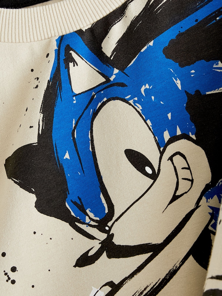Stone Natural Licensed Sonic T-Shirt (3-16yrs) - Image 4 of 4
