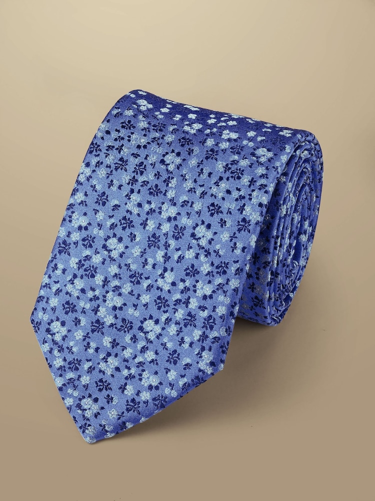 Charles Tyrwhitt Blue Floral Tie - Image 1 of 2 Charles Tyrwhitt Blue Floral Tie - Image 1 of 2