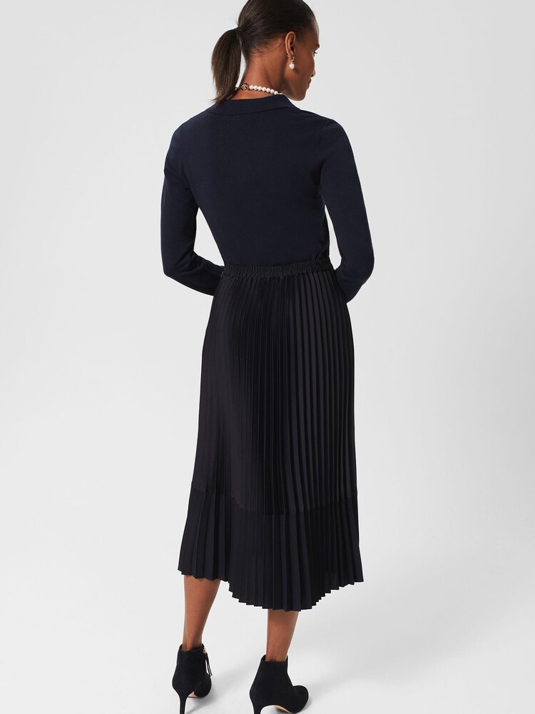 Hobbs Blue Thandie Pleat Skirt - Image 2 of 4