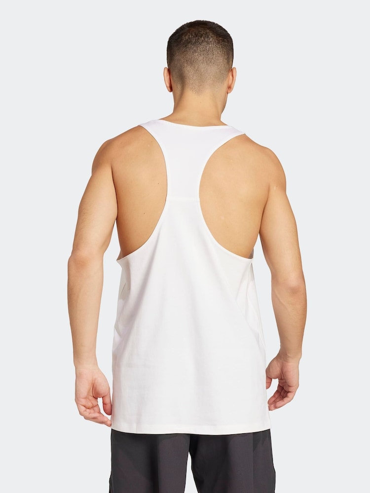 adidas White Primelift Stringer Tank Top - Image 2 of 6