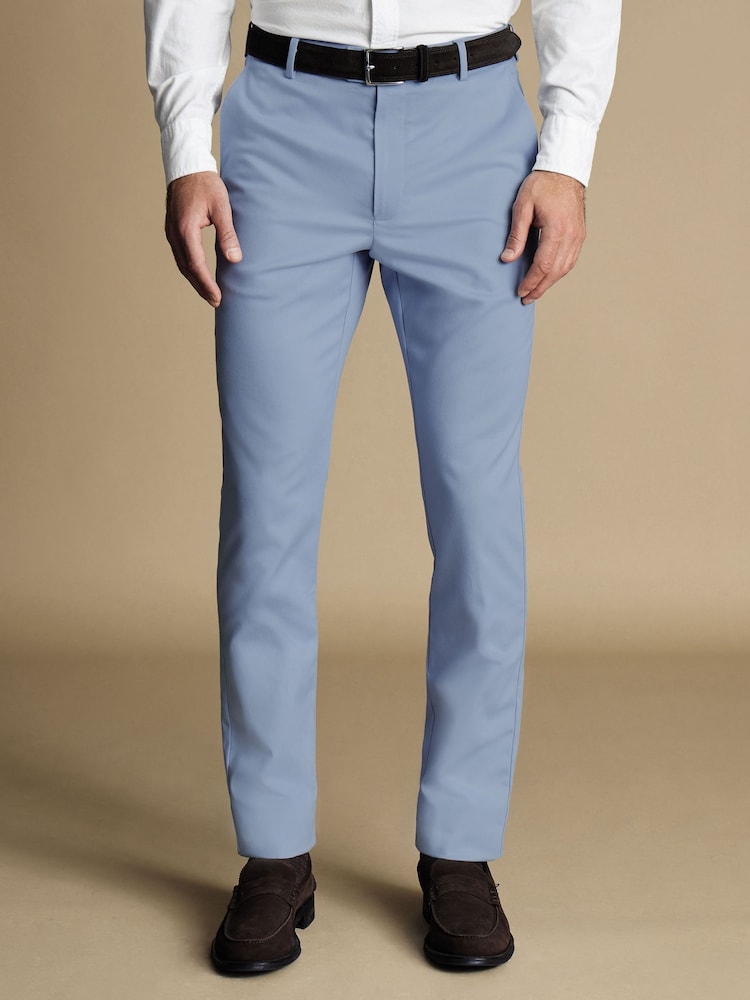 Charles Tyrwhitt Blue Light Classic Fit Ultimate non-iron Chino Trousers - Image 1 of 5