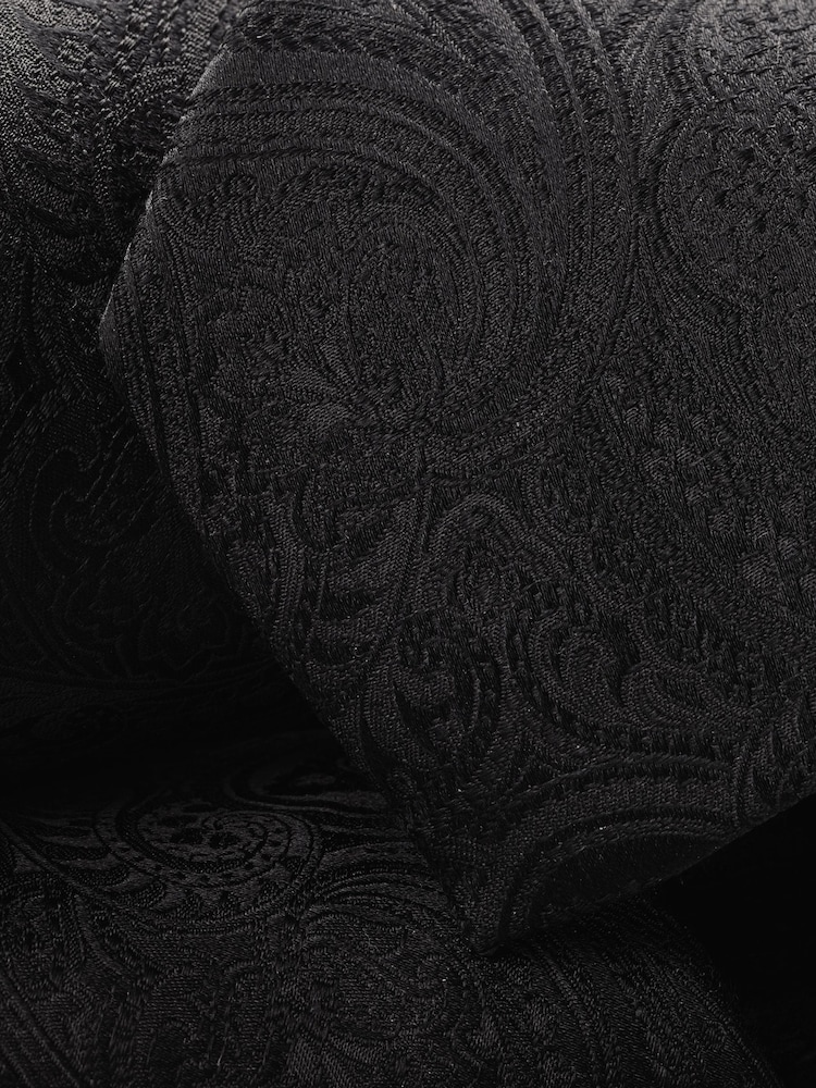 Charles Tyrwhitt Black Paisley Silk Tie - Image 2 of 2