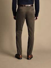 Charles Tyrwhitt Brown French Classic Fit Ultimate non-iron Chino Trousers - Image 2 of 5