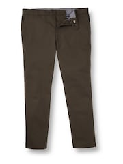 Charles Tyrwhitt Brown French Classic Fit Ultimate non-iron Chino Trousers - Image 4 of 5