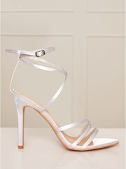 Chi Chi London Silver High Heel Strappy Sandals - Image 4 of 5