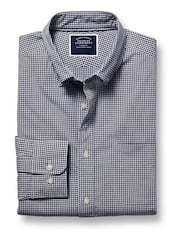 Charles Tyrwhitt Bügelfreies Hemd aus 100 % Baumwollpopeline in schmaler Passform mit Stretch und kleinen Vichy-Karos - Bild 4 von 6
