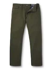 Charles Tyrwhitt Green Twill Classic Fit 5 Pocket Jeans - Image 4 of 5