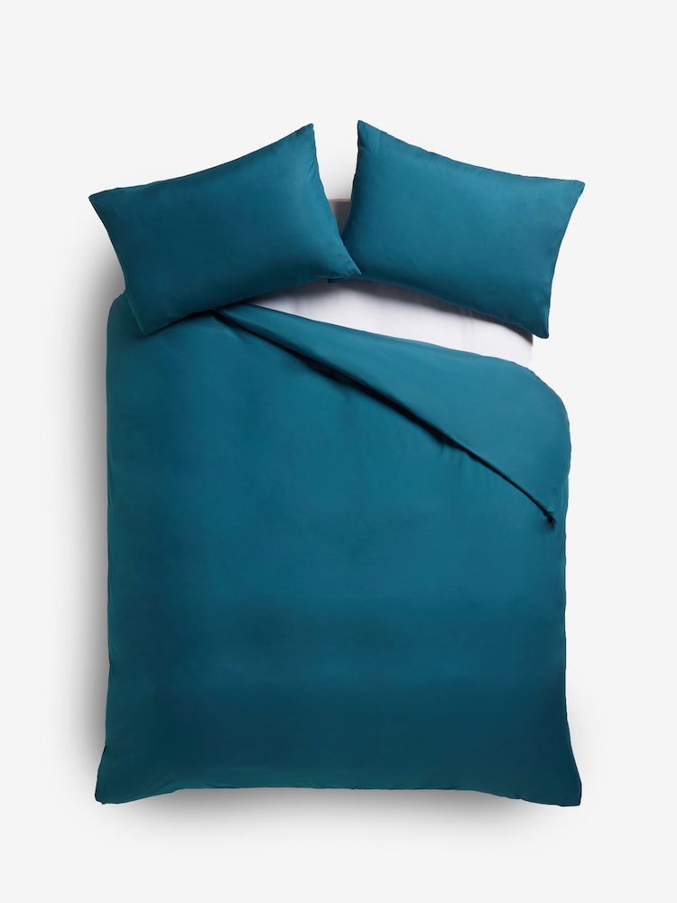 Green Simply Soft Microfibre Duvet Cover and Pillowcase Set - Image 5 of 5