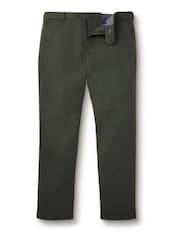 Зеленый - Узкие негладкие брюки чинос Charles Tyrwhitt Ultimate - Image 4 of 5