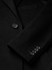 Charles Tyrwhitt Black Pure Wool Overcoat - Image 10 of 10