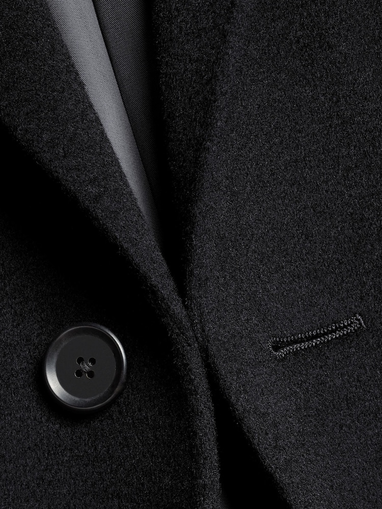 Charles Tyrwhitt Black Pure Wool Overcoat - Image 8 of 10