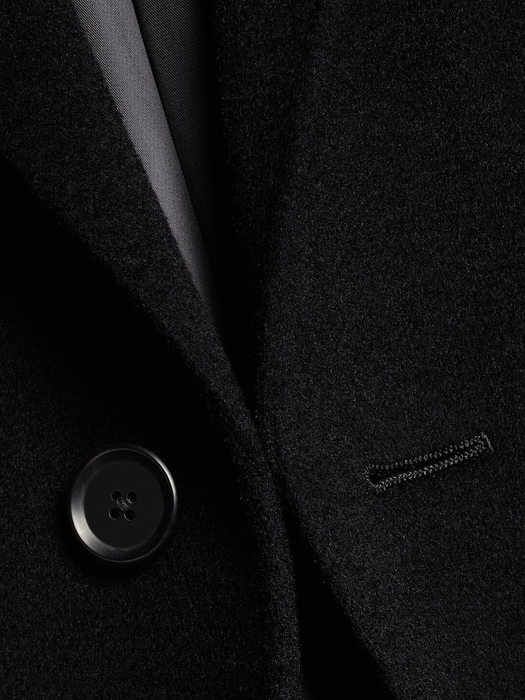 Charles Tyrwhitt Black Pure Wool Overcoat - Image 9 of 10