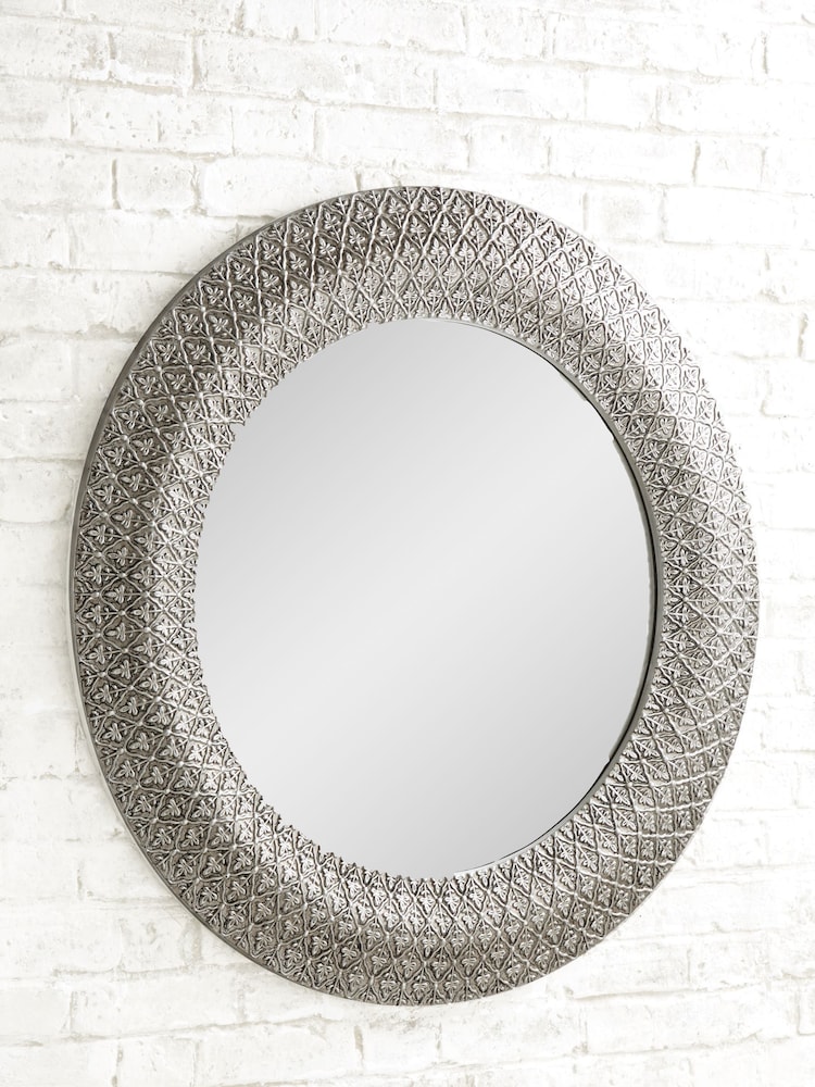 Gallery Home Pewter Grey Nisha Mirror by Gallery - Image 2 of 3