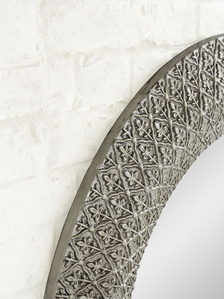 Gallery Home Pewter Grey Nisha Mirror by Gallery - Image 3 of 3