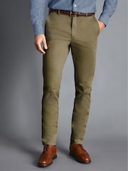 Charles Tyrwhitt Green Slim Fit Ultimate Non-Iron Chinos - Image 1 of 5