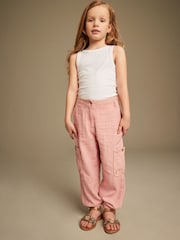 Pink - Cargohose aus Leinenmix (3 bis 16 Jahre) - Bild 1 von 7
