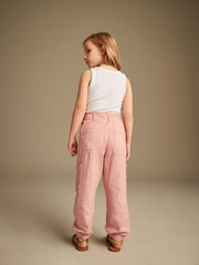 Pink - Cargohose aus Leinenmix (3 bis 16 Jahre) - Bild 3 von 7