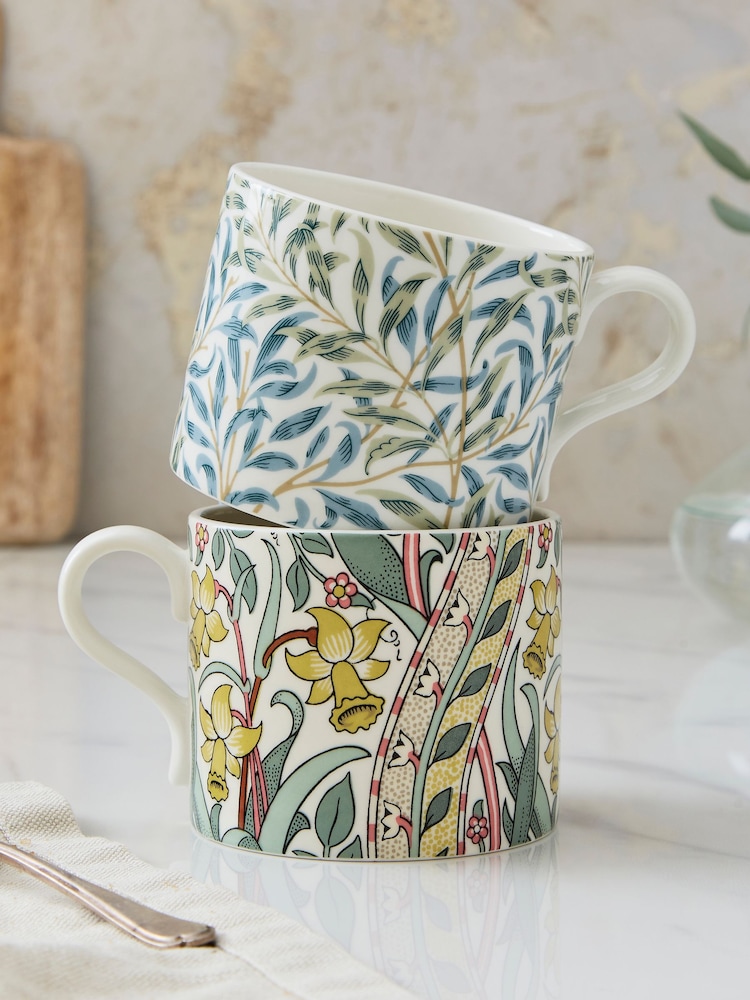 Spode Set of 2 Morris & Co. Daffodil Mugs - Image 2 of 6