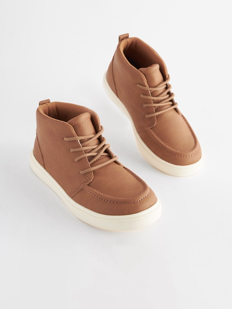 Tan Brown Standard Fit (F) Smart Lace-Up Boots - Image 1 of 6 Tan Brown Standard Fit (F) Smart Lace-Up Boots - Image 1 of 6