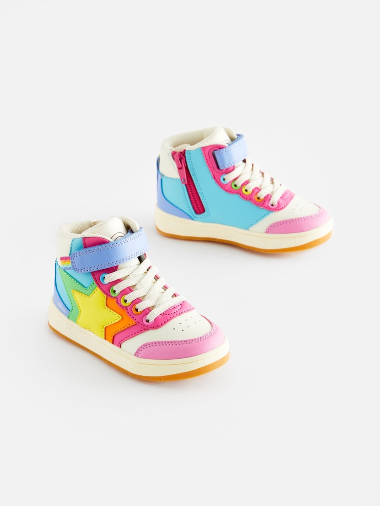 Mehrfarbig/Pastell - Little Bird by Jools Oliver Knöchelturnschuhe mit Regenbogen-Sterndesign - Bild 1 von 6 Mehrfarbig/Pastell - Little Bird by Jools Oliver Knöchelturnschuhe mit Regenbogen-Sterndesign - Bild 1 von 6