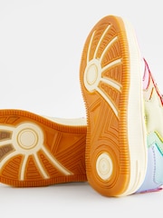 Little Bird by Jools Oliver Multi Pastel Rainbow Star Hi-Top Trainers - Image 6 of 6