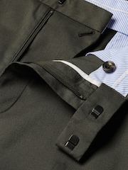 Charles Tyrwhitt Green Classic Fit Smart Texture Trousers - Image 5 of 5