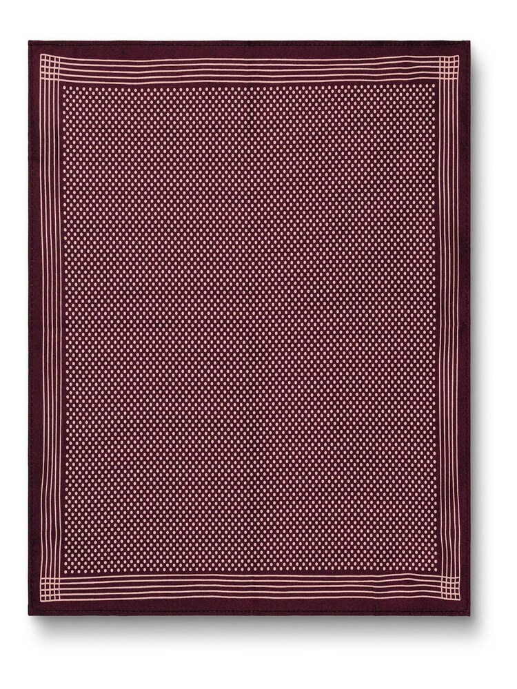 Charles Tyrwhitt Red Spot Print Silk Pocket Square - Image 2 of 3 Charles Tyrwhitt Red Spot Print Silk Pocket Square - Image 2 of 3
