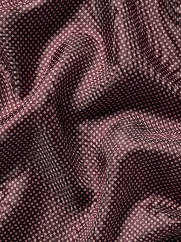 Charles Tyrwhitt Red Spot Print Silk Pocket Square - Image 3 of 3