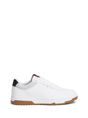 সাদা - Tommy Hilfiger Leather Basketball Trainers - 6এর মধ্যে 1 ছবি