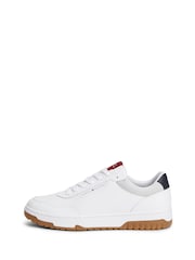 সাদা - Tommy Hilfiger Leather Basketball Trainers - 6এর মধ্যে 2 ছবি