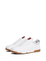 সাদা - Tommy Hilfiger Leather Basketball Trainers - 6এর মধ্যে 3 ছবি