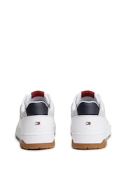সাদা - Tommy Hilfiger Leather Basketball Trainers - 6এর মধ্যে 4 ছবি