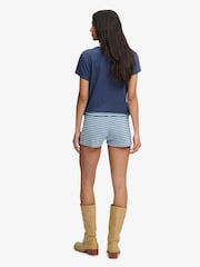 Superdry Blue Athletic Essentials Fold Over Towelling Shorts - Image 2 of 6