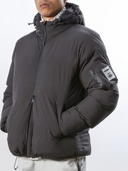 Religion Black Medium Weight Padded Puffer Jacket - Image 3 of 3