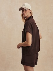 Varley Brown Ritchie Doublesoft Short Sleeve Sweat Top - Image 6 of 8