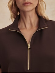 Varley Brown Ritchie Doublesoft Short Sleeve Sweat Top - Image 7 of 8